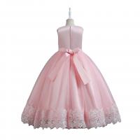 Polyester lace Girl One-piece Dress with bowknot PC