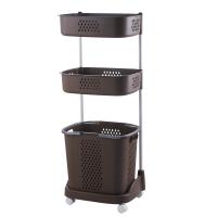 Polypropylene-PP Storage Basket with pulley & double layer PC
