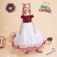 Polyester Princess Girl One-piece Dress with bowknot embroidered PC