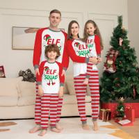 Polyester Parent-Child Cloth Set christmas design & two piece printed letter red Set