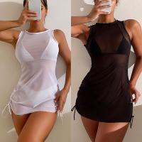 Polyamide Swimming Cover Ups see through look Solid PC