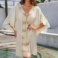 Polyester Swimming Cover Ups loose & hollow Apricot : PC