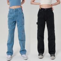 Cotton Women Jeans slimming patchwork Solid PC