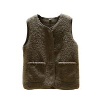 Polyester Women Vest & thermal & with pocket plain dyed Solid PC