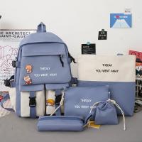 Canvas Bag Suit large capacity & five piece letter Set