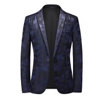 Polyester Blazer & Slim & Plus Size Men Suit Coat printed PC