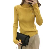 Polyester Slim Women Knitwear flexible & slimming Spandex patchwork Solid : PC