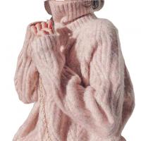 Polyester Women Sweater thicken & loose Acrylic Solid : PC