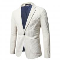 Polyester Blazer & Slim & Plus Size Men Suit Coat Solid PC