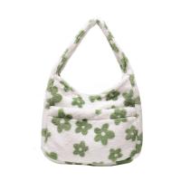 Plush Shoulder Bag large capacity & soft surface floral PC