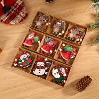 De madera Árbol de Navidad colgando de la decoración, patrón diferente para la elección,  trozo