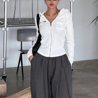 Cotton Slim Women Cardigan knitted Solid white PC