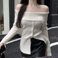 Cotton Slim Women Sweater knitted Solid PC