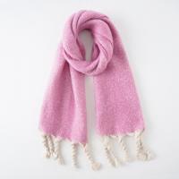 Polyester Tassels Women Scarf thermal weave Solid PC