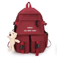 Canvas Backpack large capacity & hardwearing letter PC