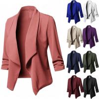 Polyester & Cotton Plus Size Women Suit Coat patchwork Solid PC