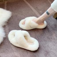 Plush & Rubber Fluffy slippers & thermal Solid Pair