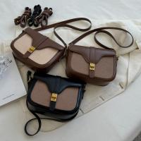 PU Leather Concise & Saddle Shoulder Bag PC