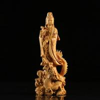 Yellow Poplar Buddha Statue for home decoration carving PC