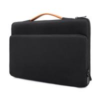 Polyester Laptop Bag portable & hardwearing & shockproof & waterproof Cotton Solid black PC