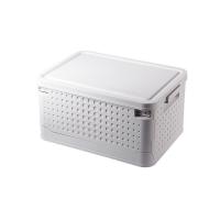 Polypropylene-PP foldable Storage Box with pulley & dustproof & large capacity Solid white PC