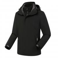 Polyester with detachable coat Unisex Outdoor Jacket & waterproof & thermal Polar Fleece patchwork Solid PC