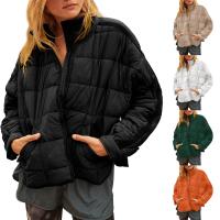 Polyester bubble coat puffer coat Women Parkas & with pocket Solid PC