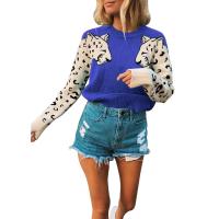 Polyester Slim Women Sweater leopard PC