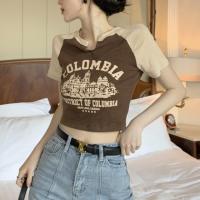 Cotton Slim Women Short Sleeve T-Shirts printed PC