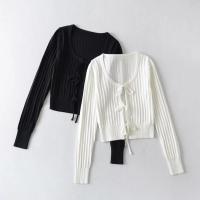 Polyester Slim Women Cardigan knitted Solid PC