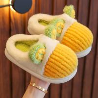 Cotton Cloth Children Slippers & anti-skidding & thermal Thermo Plastic Rubber plain dyed Solid Pair