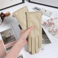 Goat Skin Leather windproof Riding Glove & thermal Pair