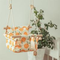 Paño & De madera Otdoor Swing Hanging Seat, diferente color y patrón de elección,  trozo