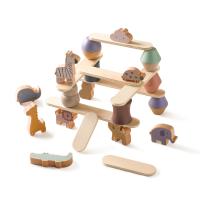 木製 子供のレンガのおもちゃ 箱