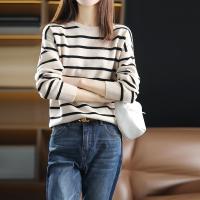Viscose Fiber Women Sweater loose striped : PC