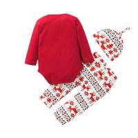 Baumwolle Kinder Weihnachtskostüm, Crawling Baby Anzug & Hat & Hosen, Patchwork, mehr Farben zur Auswahl,  Festgelegt