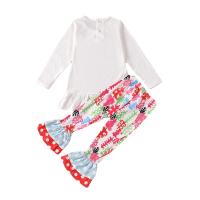 Algodón Disfraz de navidad para niños, Pantalones & parte superior, impreso, multicolor,  Conjunto