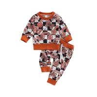Algodón Conjunto de ropa de bebé, Pantalones & parte superior, impreso, patrón de mariposa,  Conjunto