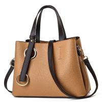 PU Leather Tote Bag Handbag attached with hanging strap Lichee Grain PC