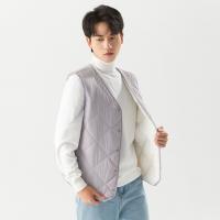 Polyester Slim & Plus Size Men Vest & thick fleece & thermal Argyle PC