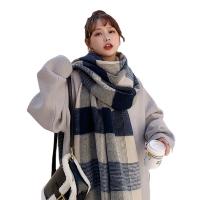 100% Acrylic Women Scarf thicken & thermal plaid blue PC