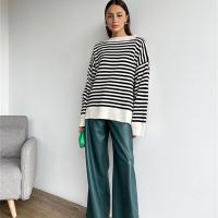 Polyester Women Sweater & loose Spandex striped PC