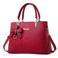 PU Leather Handbag soft surface & attached with hanging strap floral PC