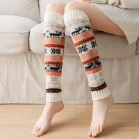 Acrylic Leg Warmer christmas design & thermal knitted snowflake pattern : Pair
