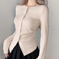 Cotton Slim Women Cardigan knitted Solid PC