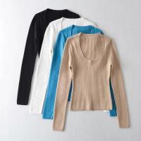 Polyester Slim Women Knitwear knitted Solid PC