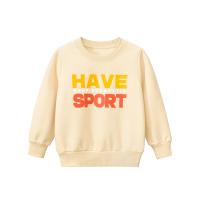 Cotton Children Sweatshirts fleece & thermal plain dyed letter PC