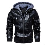 PU Leather & Polyester Motorcycle Jackets & thick fleece Solid PC