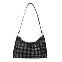 PU Leather Shoulder Bag soft surface & with rhinestone PC