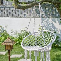 Cotton thread & Bamboo & Iron Outdoor Swing Hanging Seat durable PC